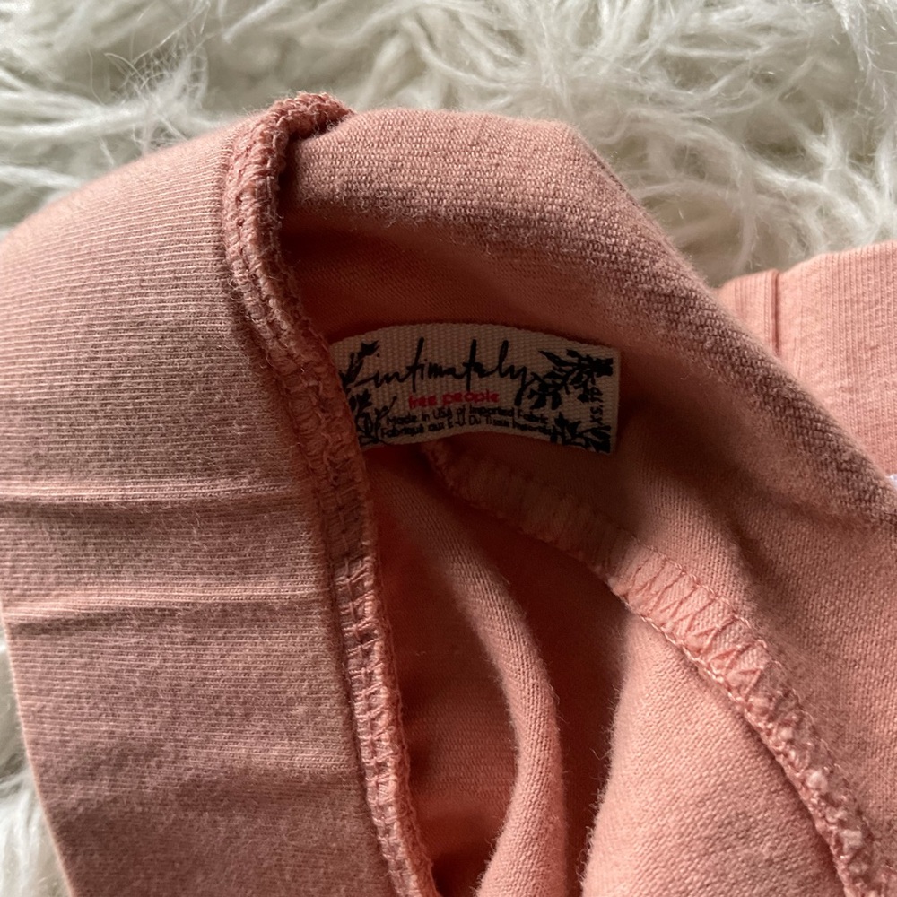 NWOT FREE PEOPLE‎ INTIMATELY PEACH PINK HIGH RISE BIKE SHORTS - Picture 2 of 4